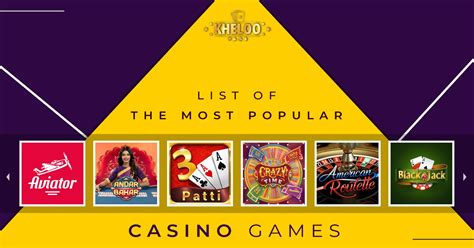 list casino games